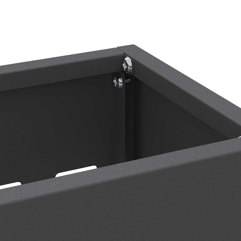 vidaXL Stojak na Parasol Deszczowy Czarny 28 x 12 x 41 cm Stal