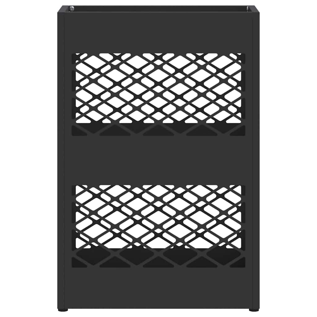 vidaXL Stojak na Parasol Deszczowy Czarny 28 x 12 x 41 cm Stal