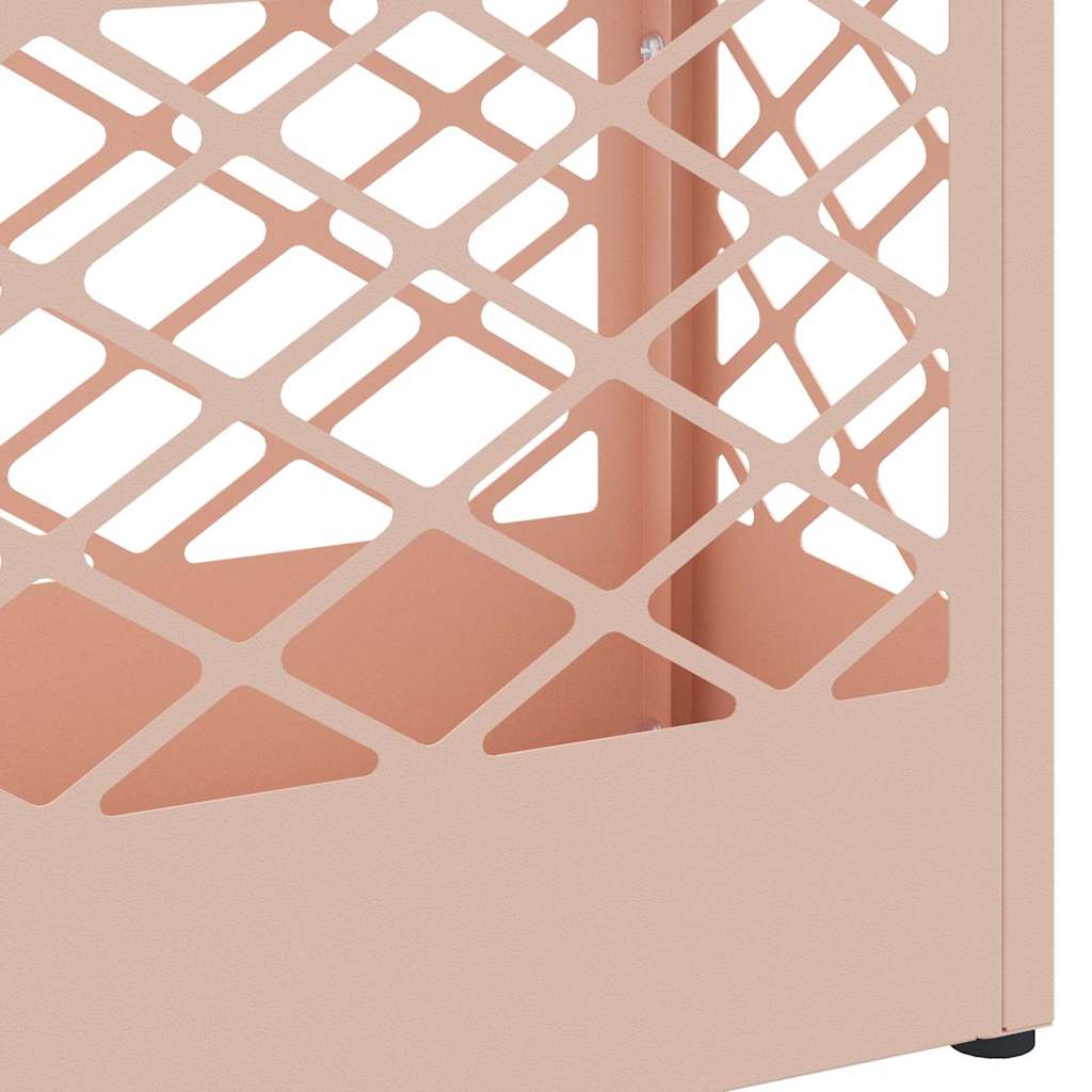 vidaXL Stojak na Parasol Deszczowy różowy 28 x 12 x 41 cm Stal