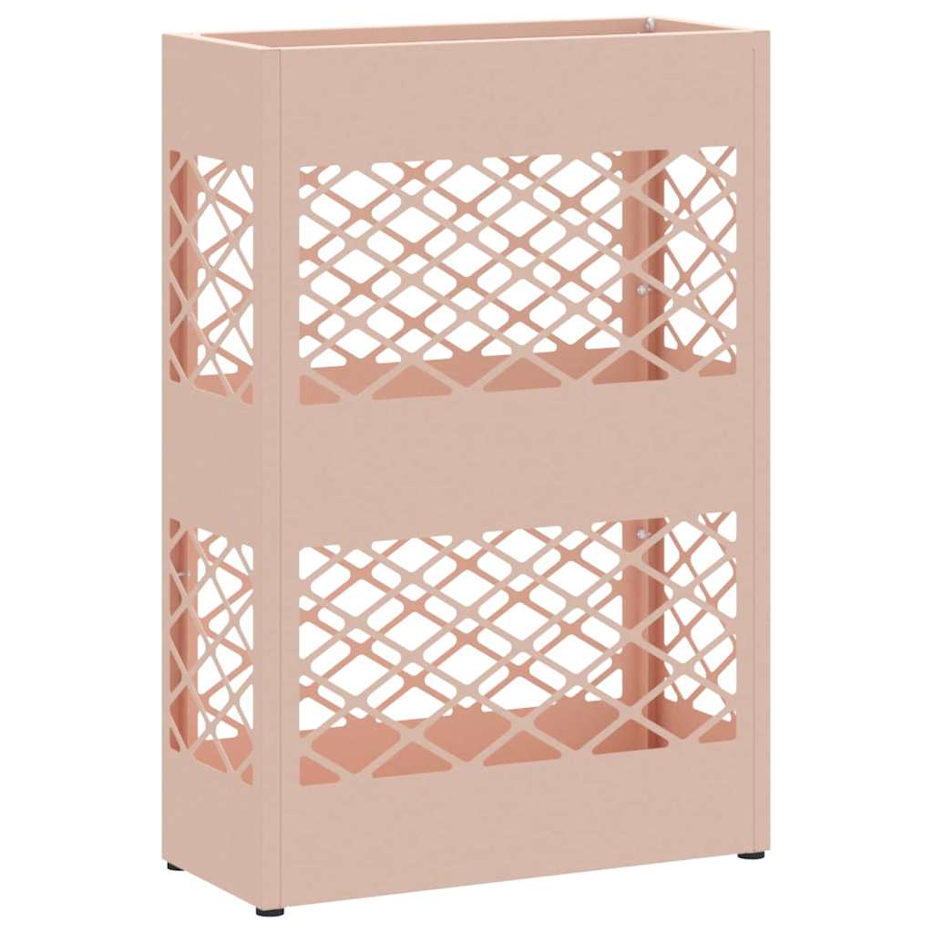 vidaXL Stojak na Parasol Deszczowy różowy 28 x 12 x 41 cm Stal