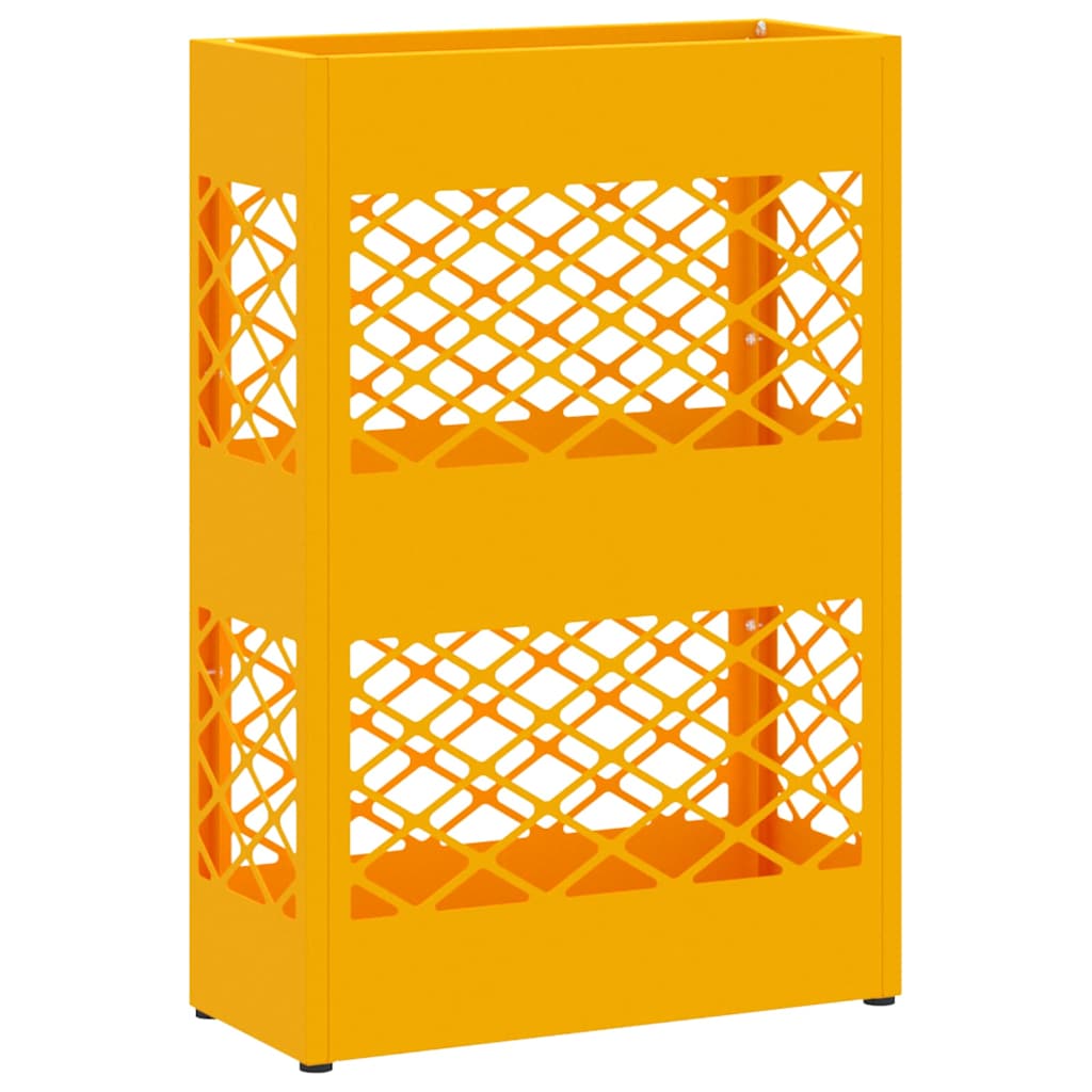 vidaXL Stojak na Parasol Deszczowy Musztardowy żółty 28 x 12 x 41 cm