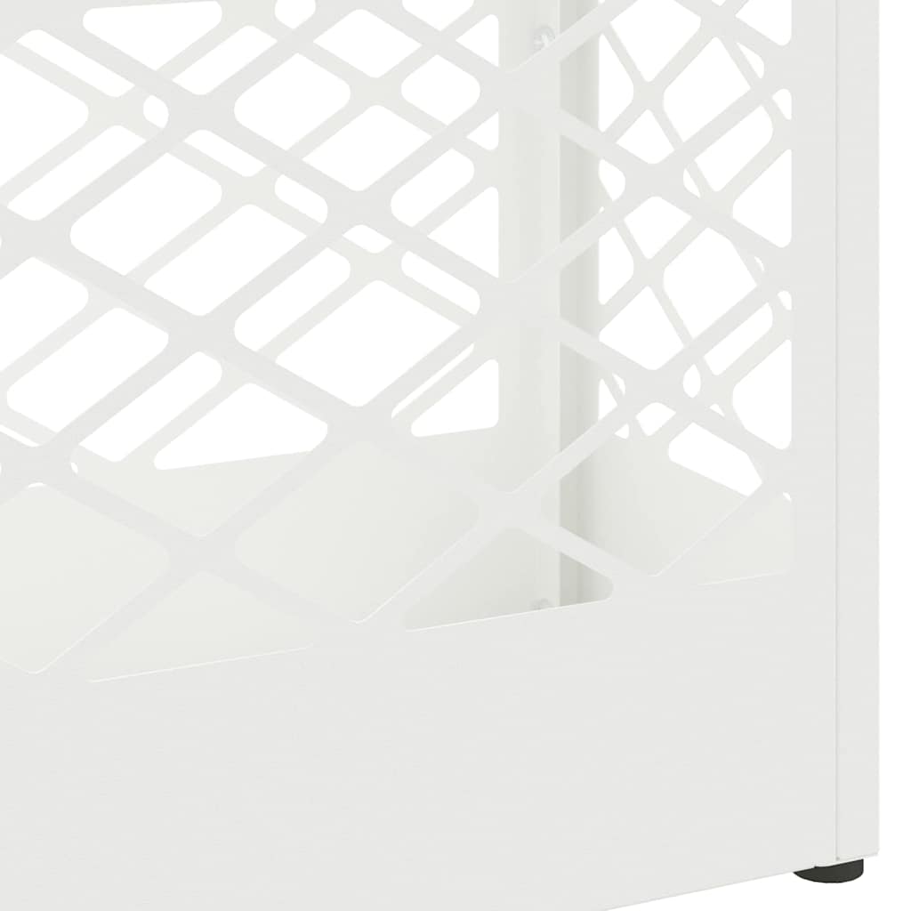 vidaXL Stojak na Parasol Deszczowy Biały 28 x 12 x 41 cm Stal