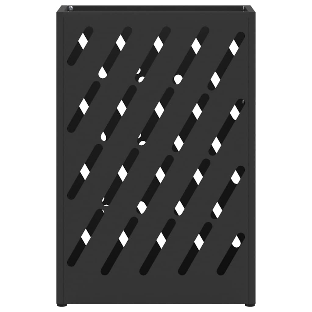 vidaXL Stojak na Parasol Deszczowy Czarny 28 x 12 x 41 cm Stal