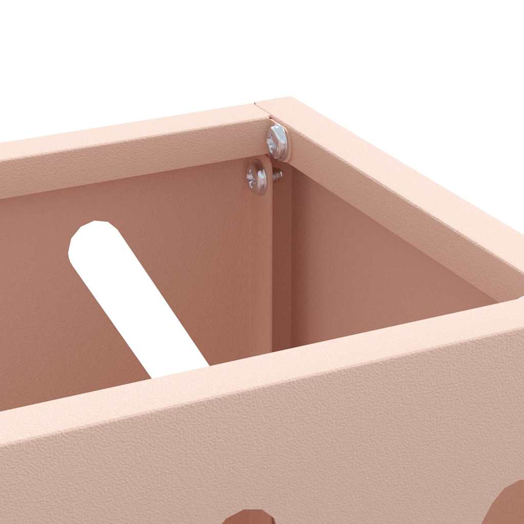 vidaXL Stojak na Parasol Deszczowy różowy 28 x 12 x 41 cm Stal
