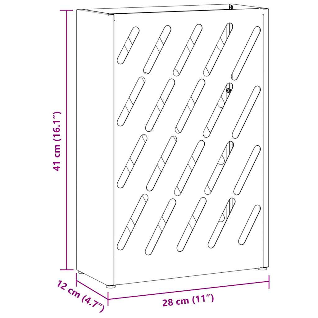 vidaXL Stojak na Parasol Deszczowy Musztardowy żółty 28 x 12 x 41 cm