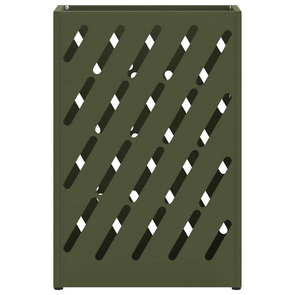 vidaXL Stojak na Parasol Deszczowy Oliwkowy zielony 28 x 12 x 41 cm