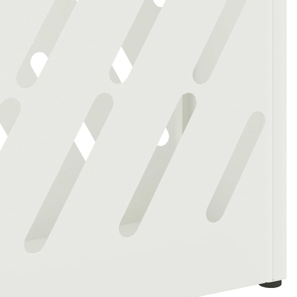 vidaXL Stojak na Parasol Deszczowy Biały 28 x 12 x 41 cm Stal