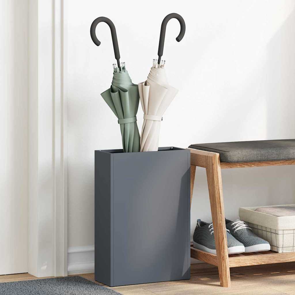 vidaXL Stojak na Parasol Deszczowy antracytowy 28 x 12 x 41 cm Stal