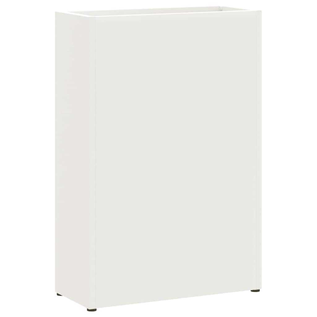 vidaXL Stojak na Parasol Deszczowy Biały 28 x 12 x 41 cm Stal