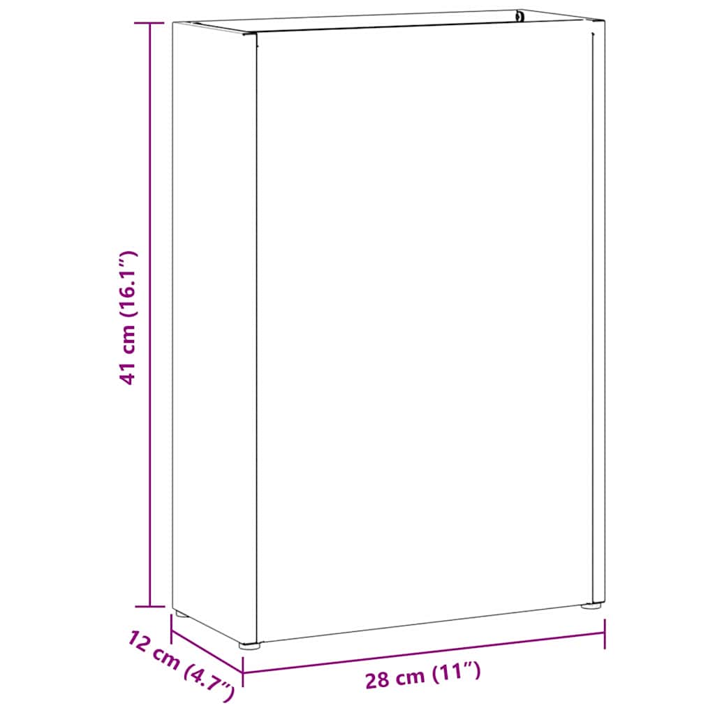 vidaXL Stojak na Parasol Deszczowy Biały 28 x 12 x 41 cm Stal