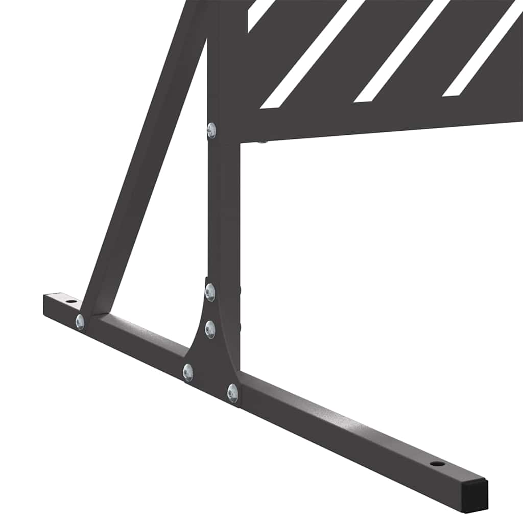 vidaXL Ekran prywatności Czarny 100 x 50 x 180 cm Stal