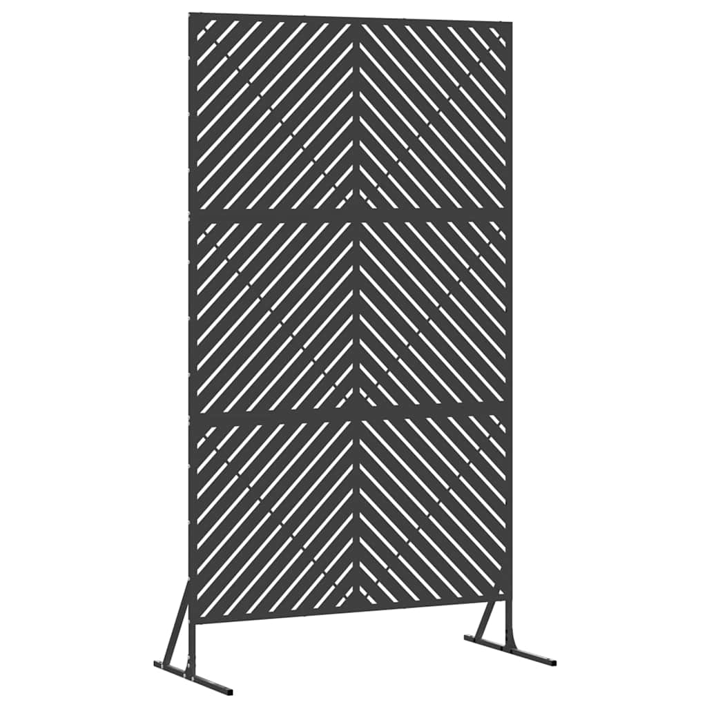 vidaXL Ekran prywatności Czarny 100 x 50 x 180 cm Stal