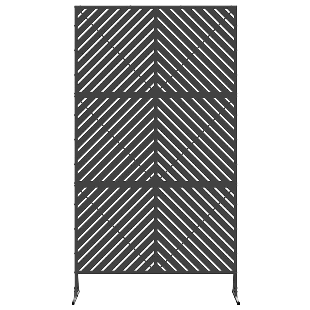 vidaXL Ekran prywatności Czarny 100 x 50 x 180 cm Stal