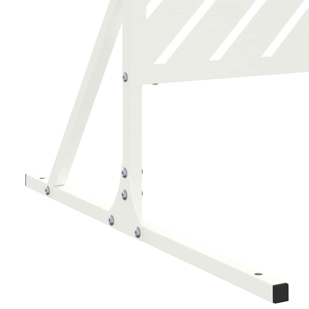 vidaXL Ekran prywatności Biały 100 x 50 x 180 cm Stal
