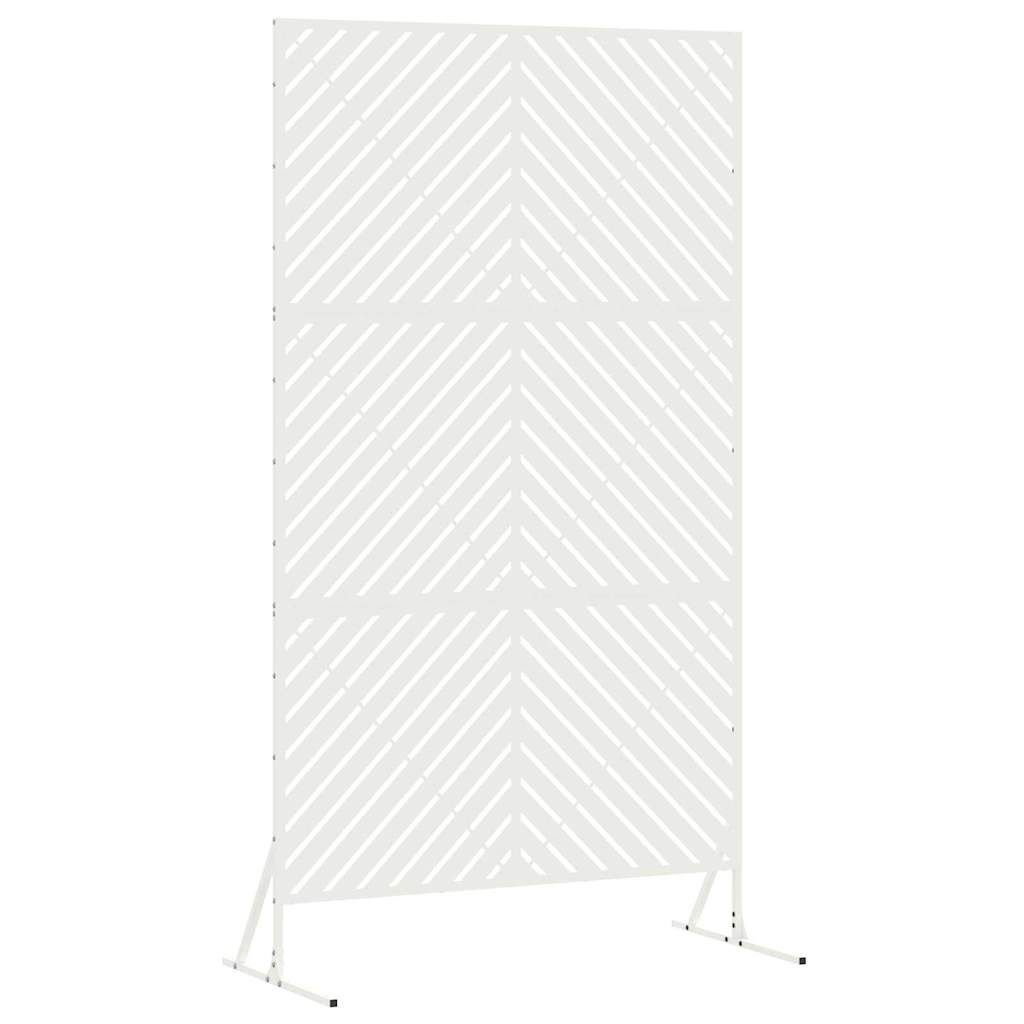 vidaXL Ekran prywatności Biały 100 x 50 x 180 cm Stal