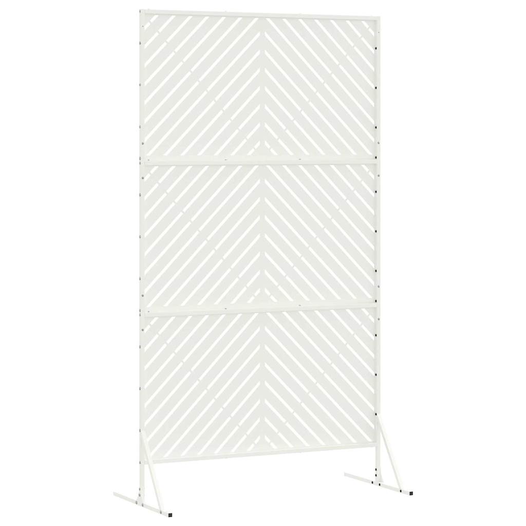 vidaXL Ekran prywatności Biały 100 x 50 x 180 cm Stal