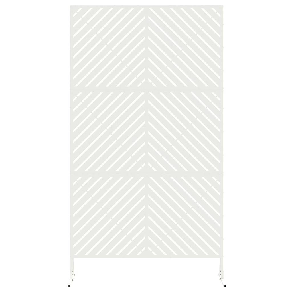 vidaXL Ekran prywatności Biały 100 x 50 x 180 cm Stal