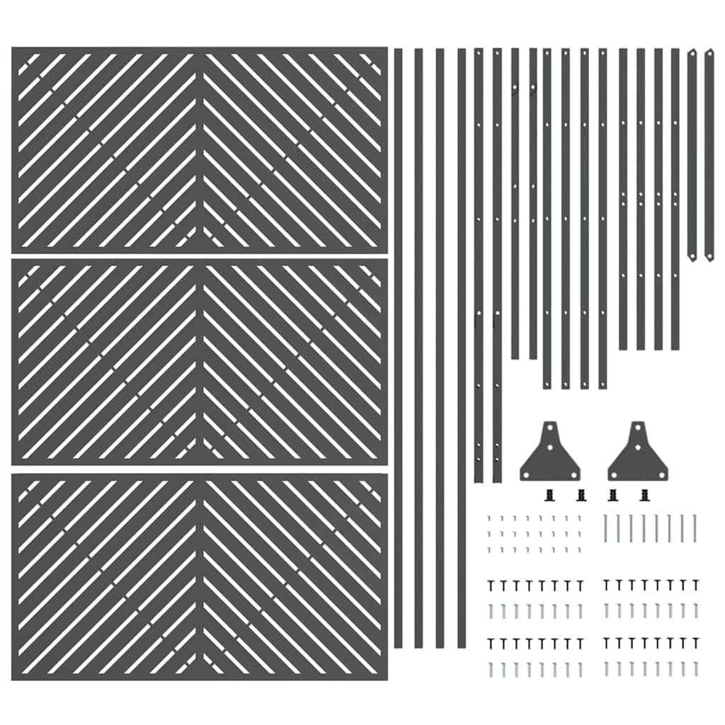 vidaXL Ekran prywatności Antracyt 100 x 50 x 180 cm Stal