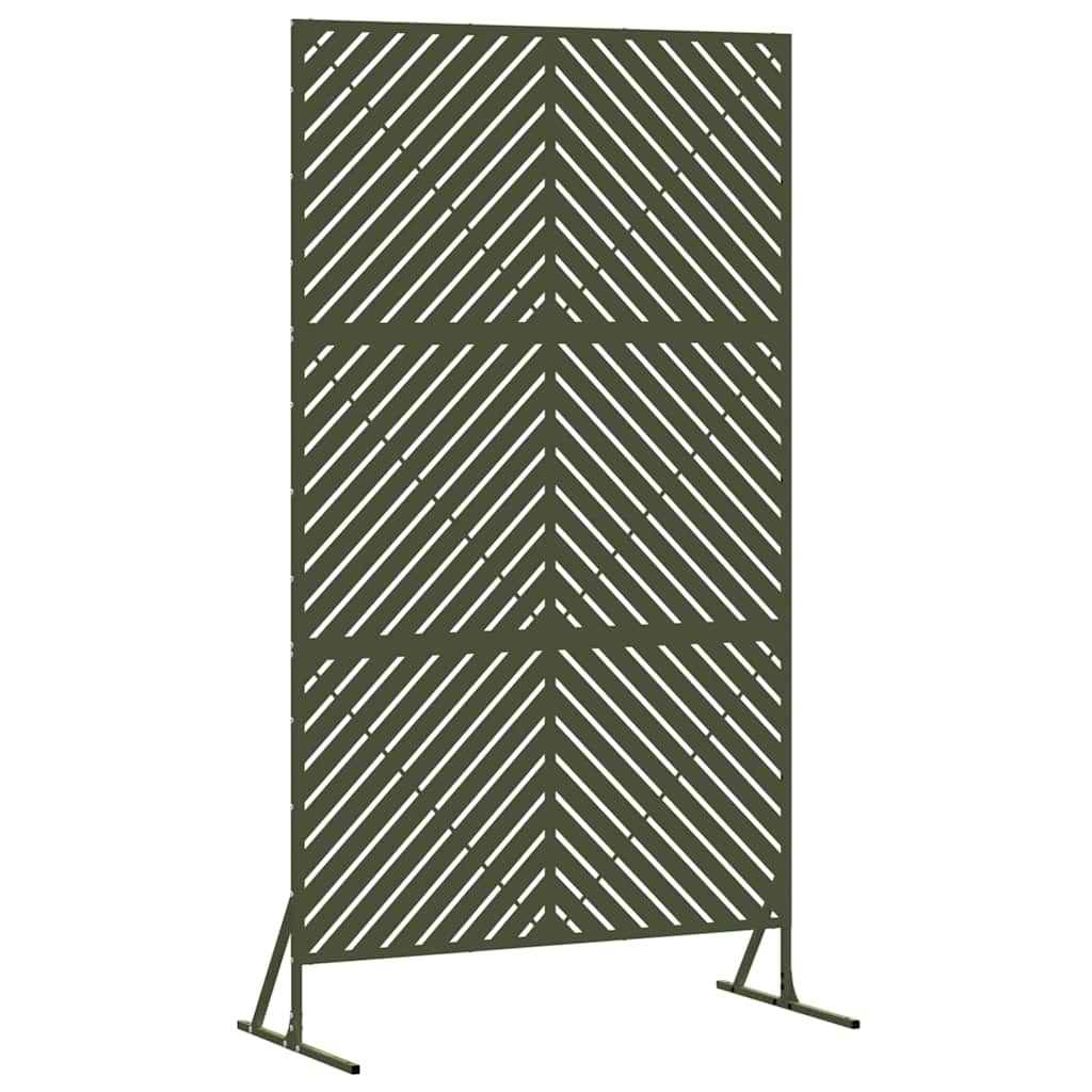 vidaXL Ekran prywatności Oliwkowy 100 x 50 x 180 cm Stal