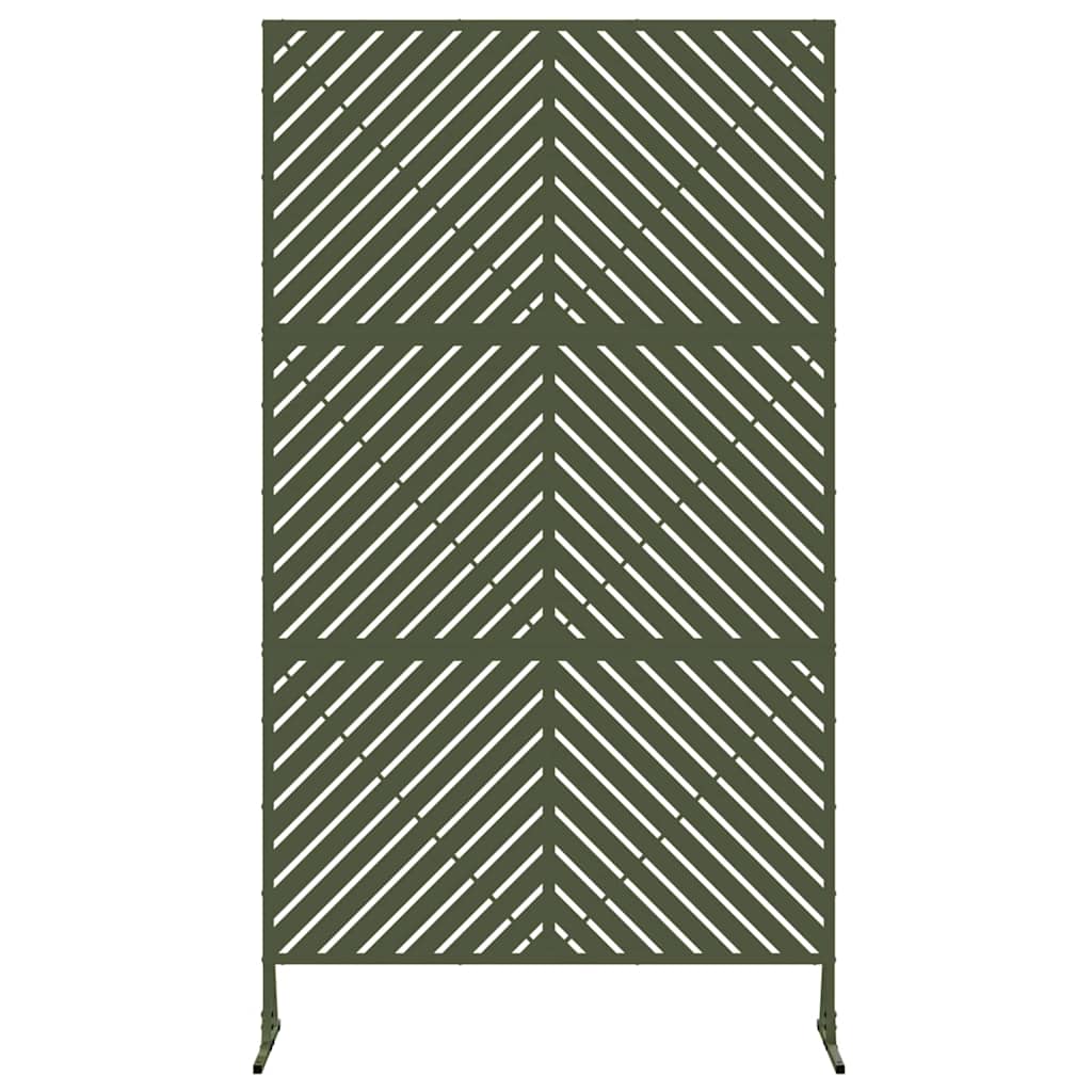 vidaXL Ekran prywatności Oliwkowy 100 x 50 x 180 cm Stal