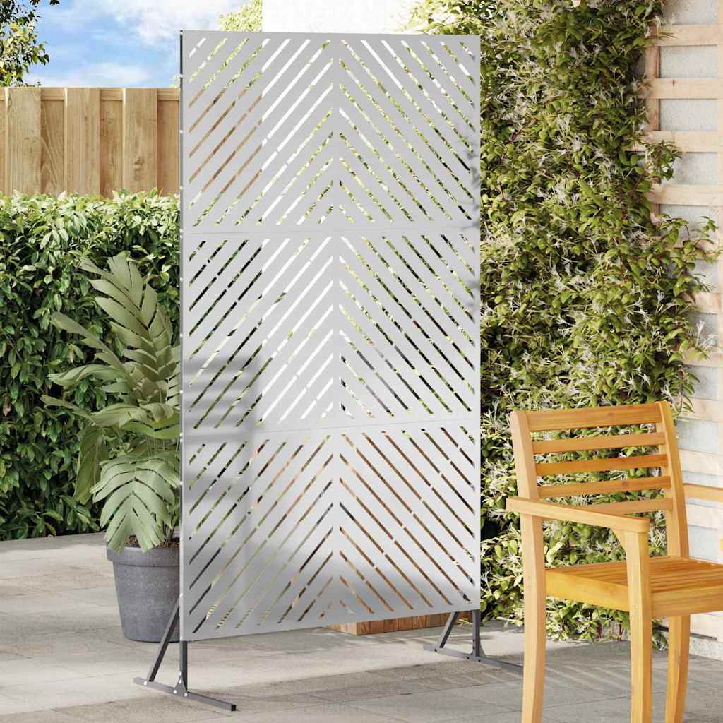 vidaXL Ekran prywatności Szary 100 x 50 x 180 cm Stal
