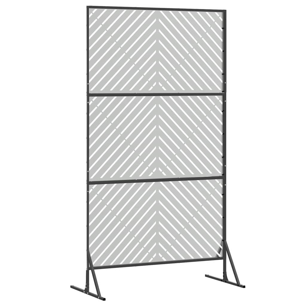 vidaXL Ekran prywatności Szary 100 x 50 x 180 cm Stal
