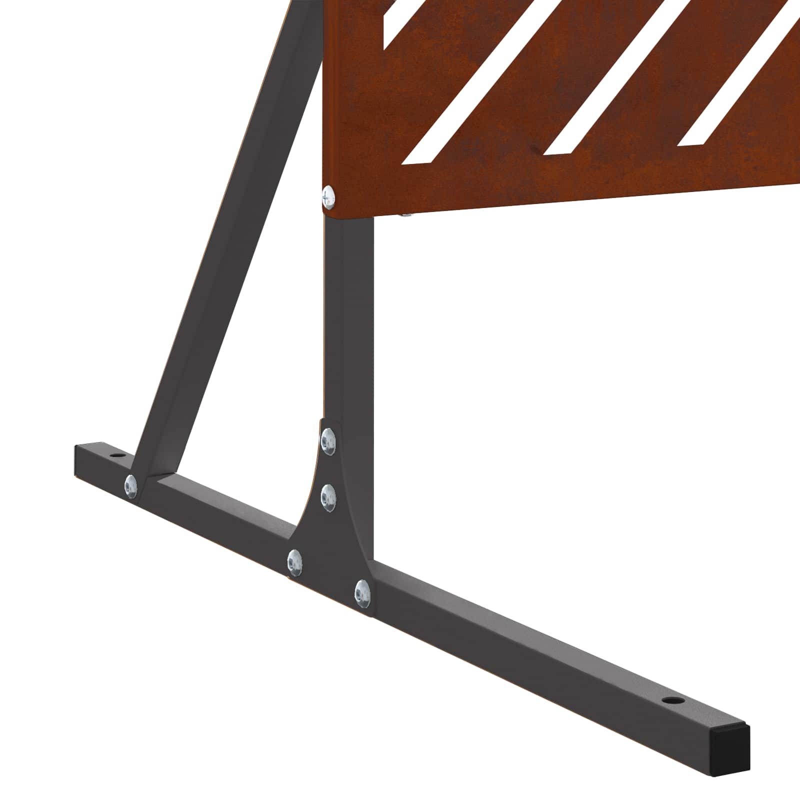 vidaXL Ekran prywatności Szary 100 x 50 x 180 cm Stal