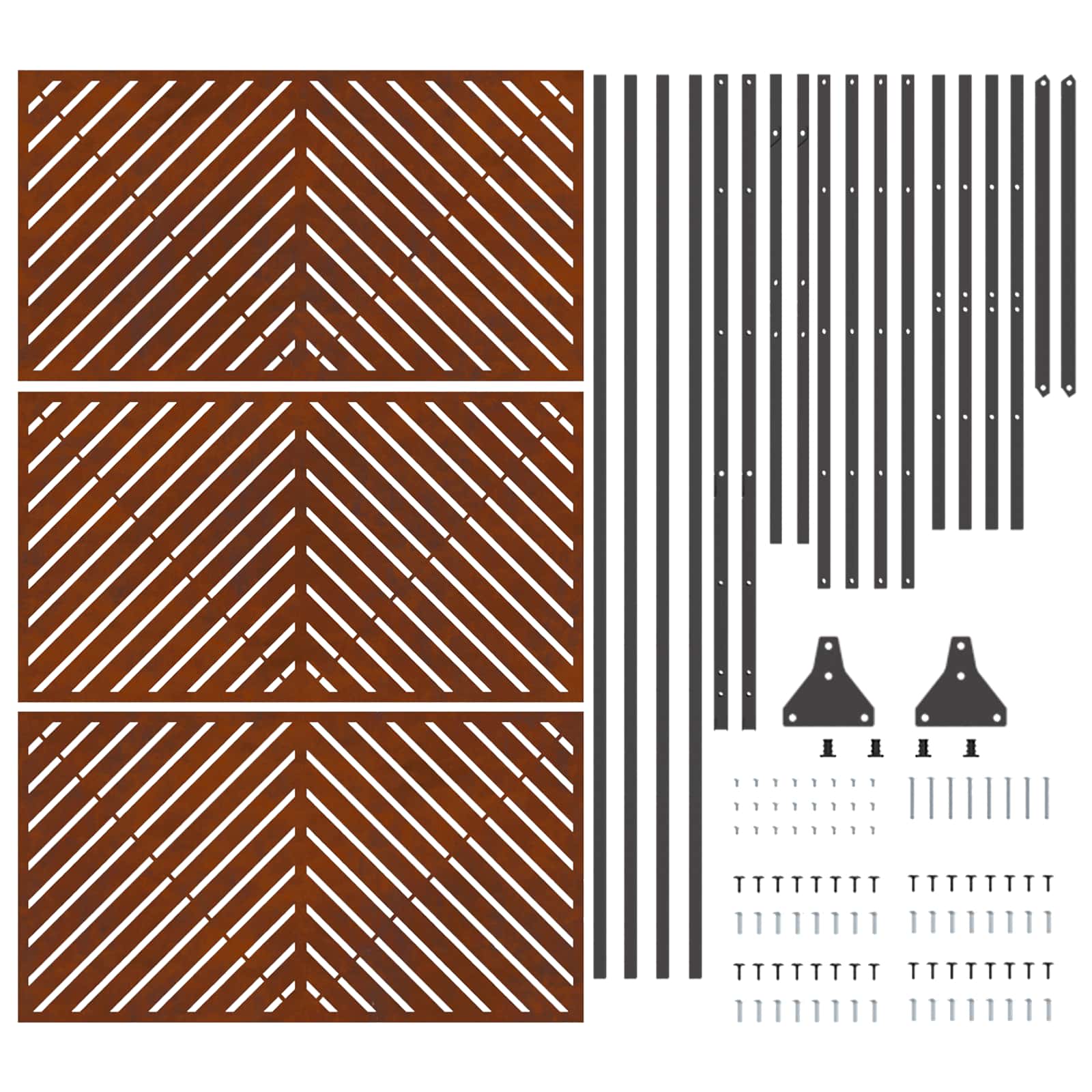 vidaXL Ekran prywatności Szary 100 x 50 x 180 cm Stal