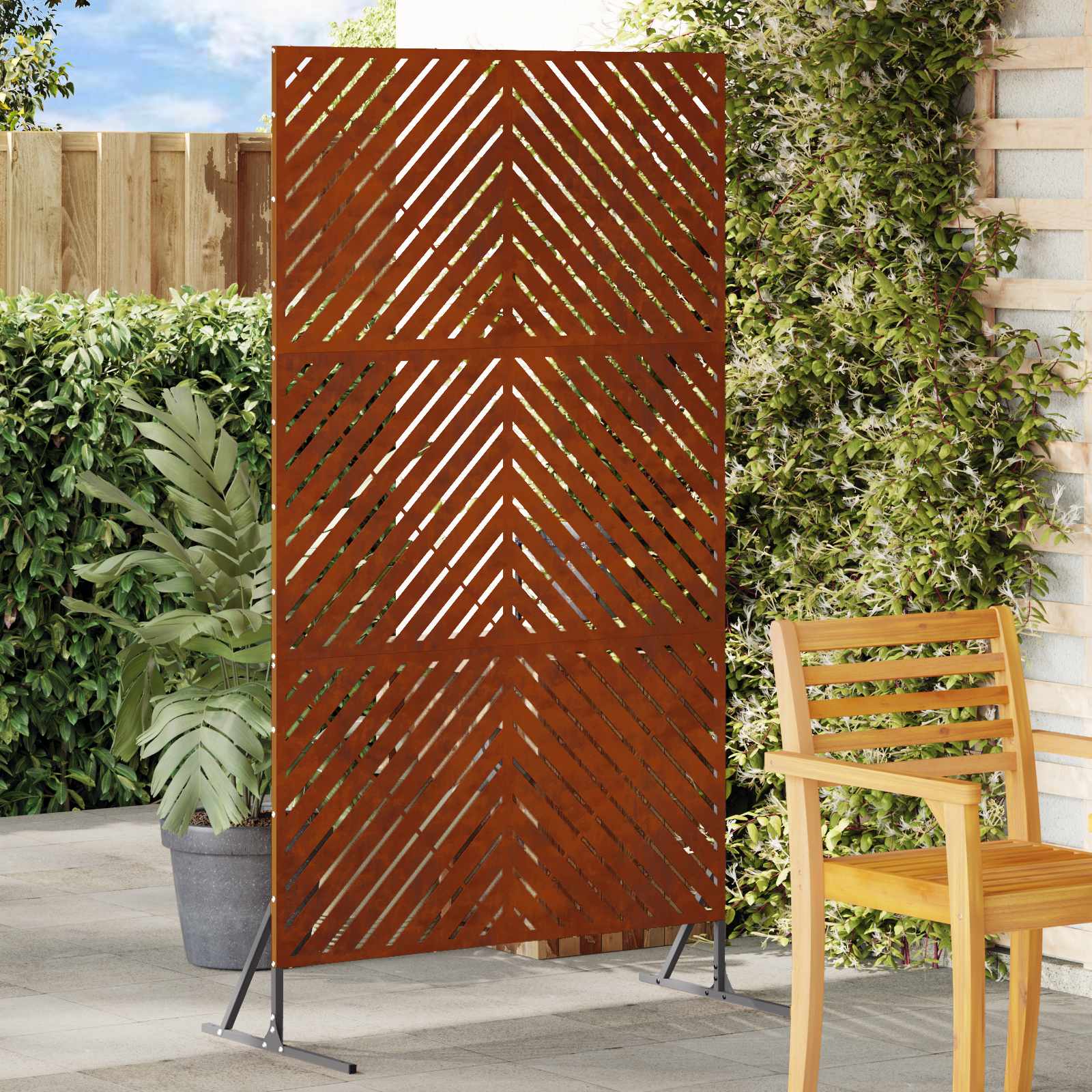 vidaXL Ekran prywatności Szary 100 x 50 x 180 cm Stal