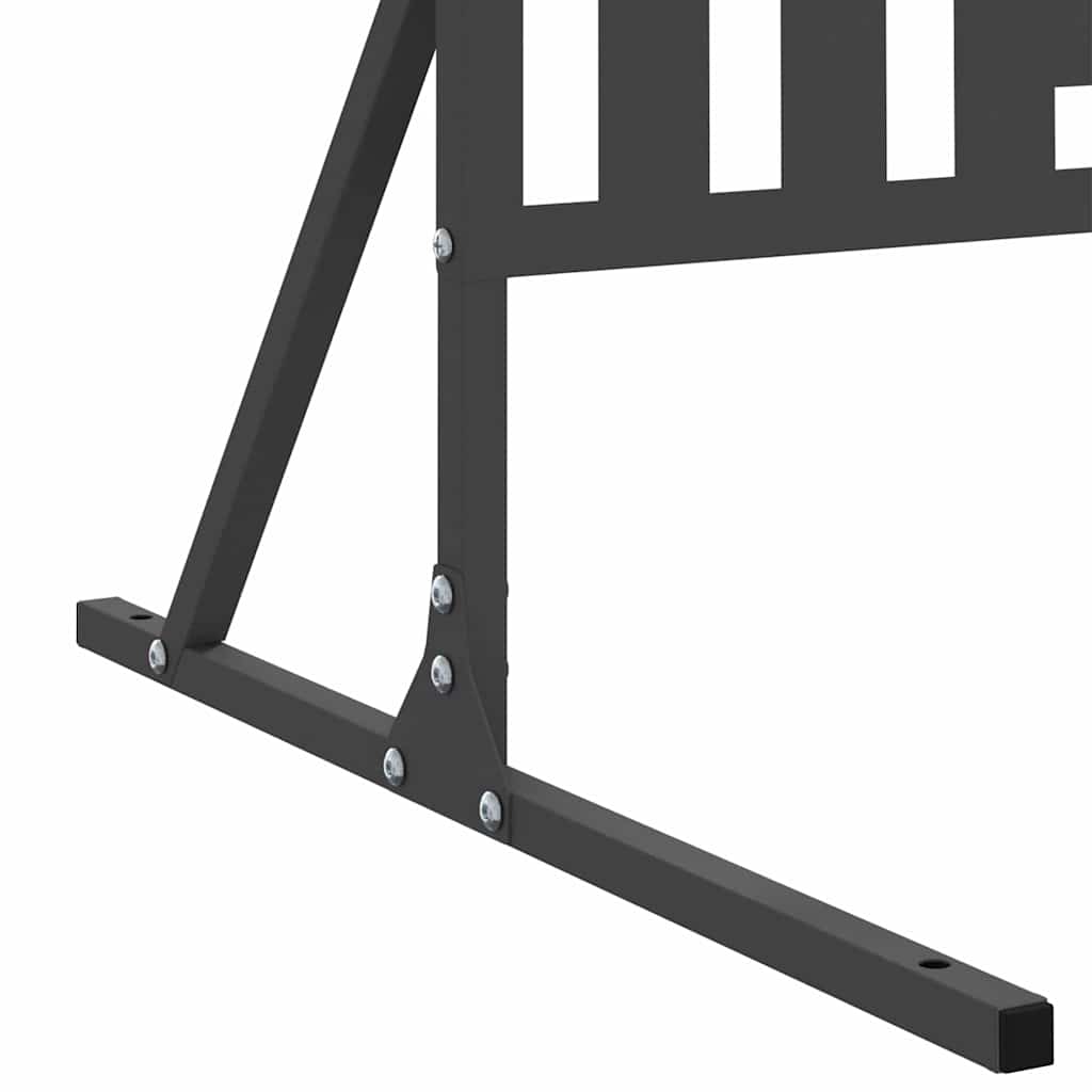 vidaXL Ekran prywatności Czarny 100 x 50 x 180 cm Stal