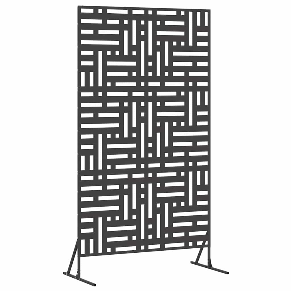 vidaXL Ekran prywatności Czarny 100 x 50 x 180 cm Stal
