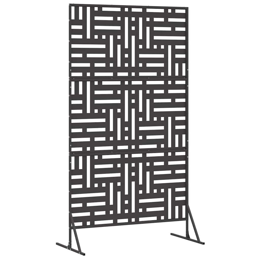 vidaXL Ekran prywatności Czarny 100 x 50 x 180 cm Stal