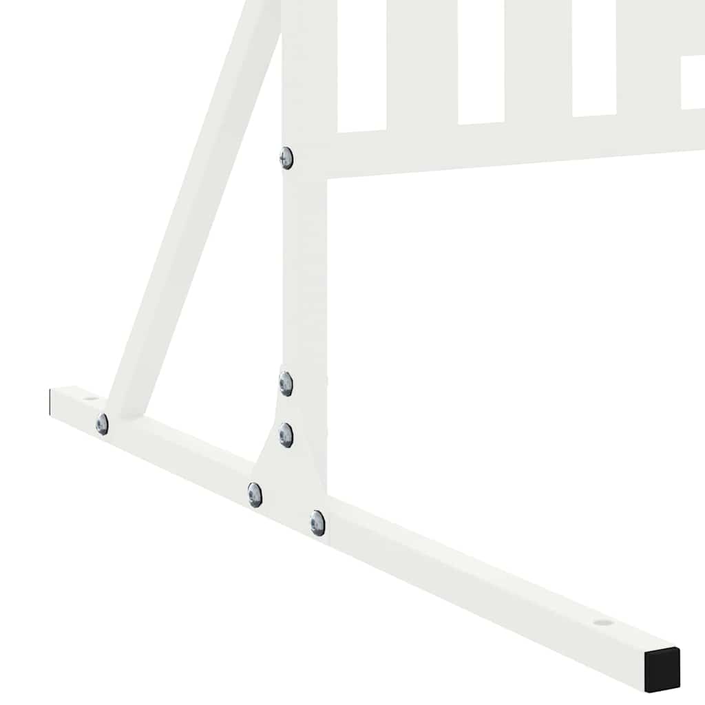 vidaXL Ekran prywatności Biały 100 x 50 x 180 cm Stal