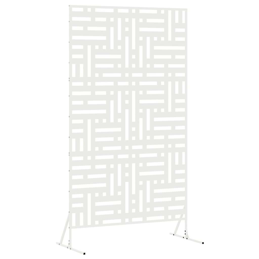 vidaXL Ekran prywatności Biały 100 x 50 x 180 cm Stal