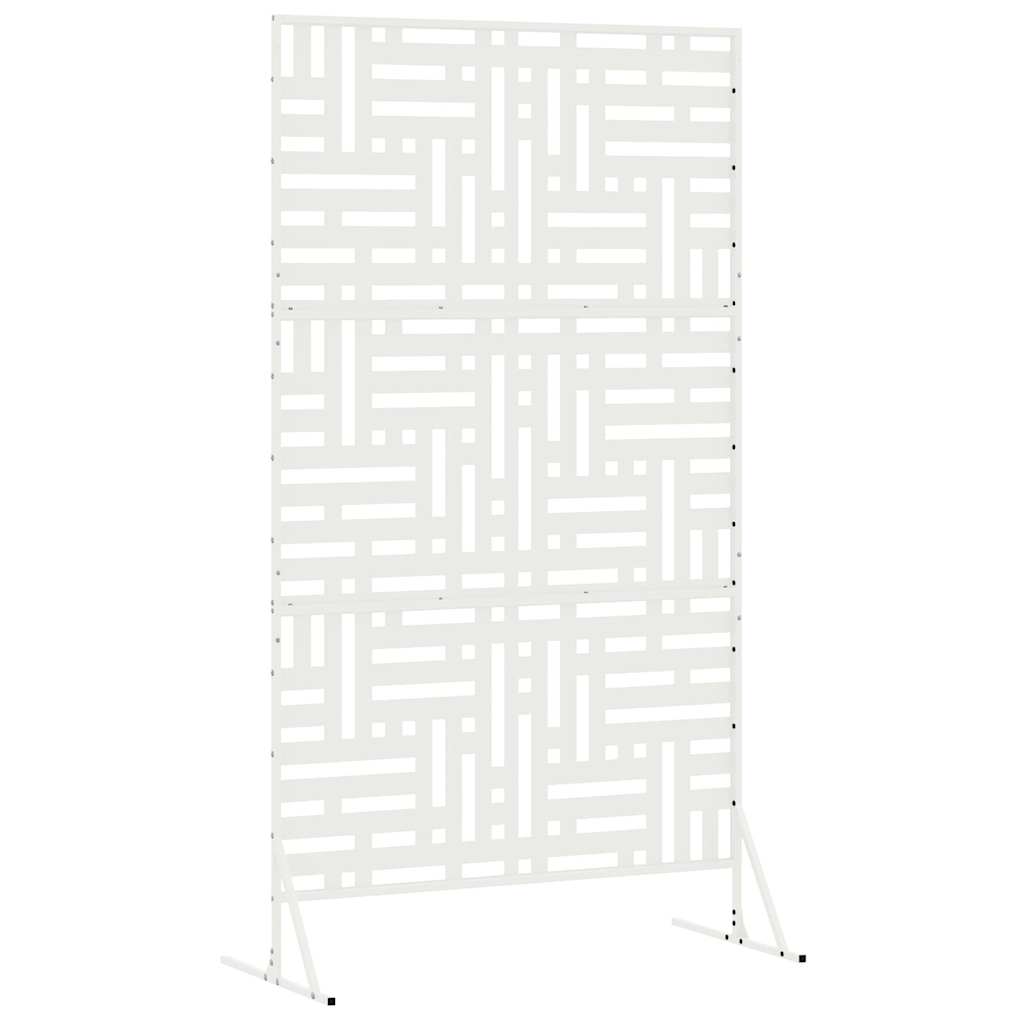 vidaXL Ekran prywatności Biały 100 x 50 x 180 cm Stal