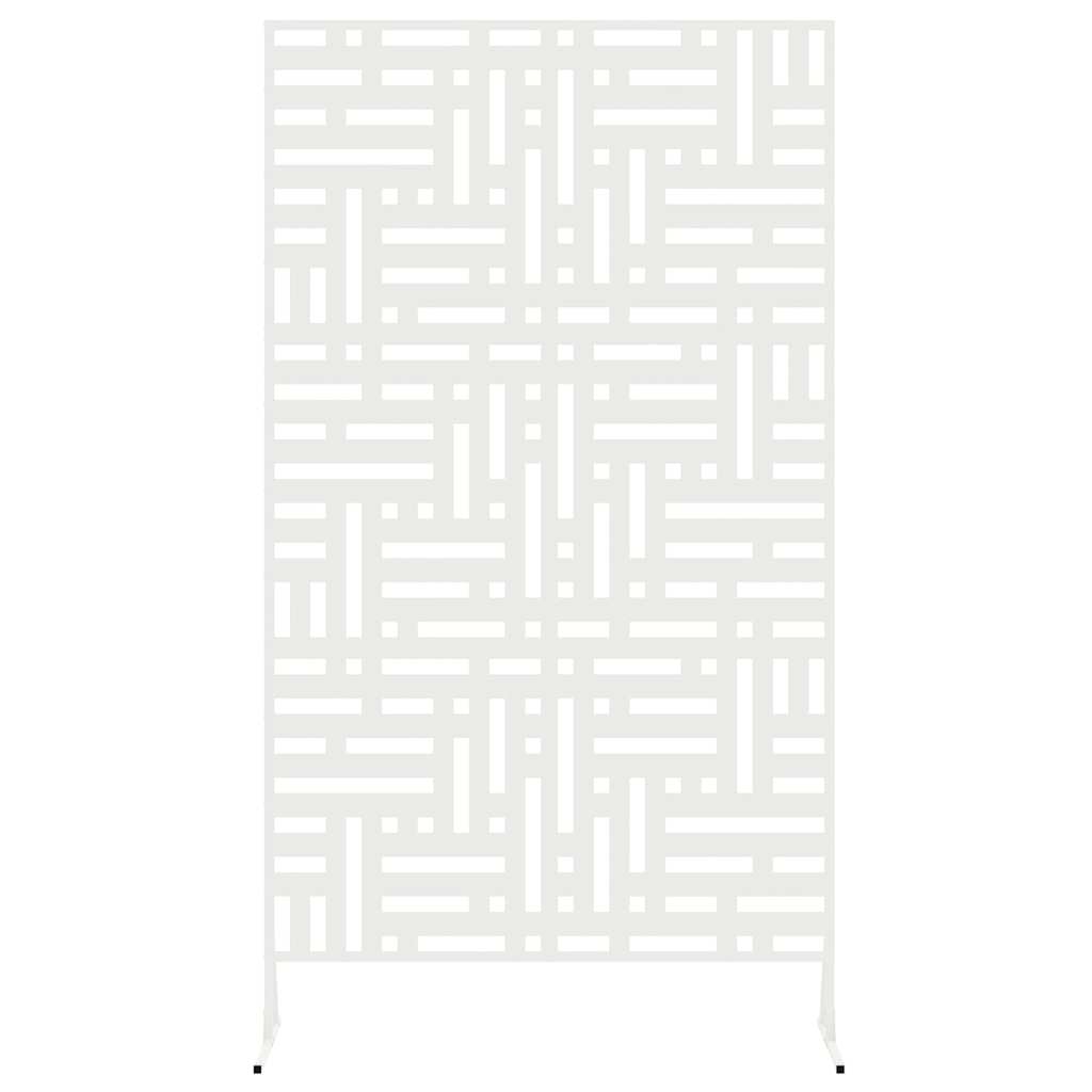 vidaXL Ekran prywatności Biały 100 x 50 x 180 cm Stal
