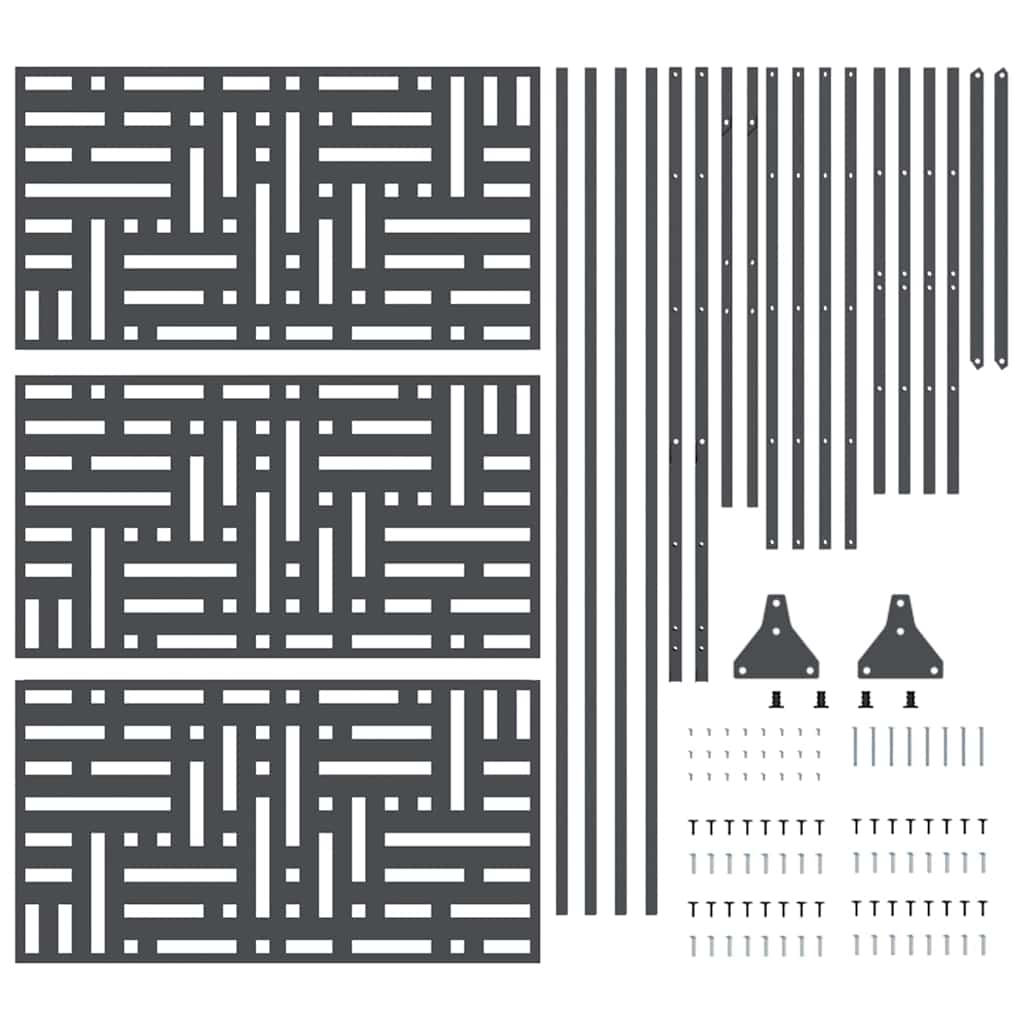 vidaXL Ekran prywatności Antracyt 100 x 50 x 180 cm Stal