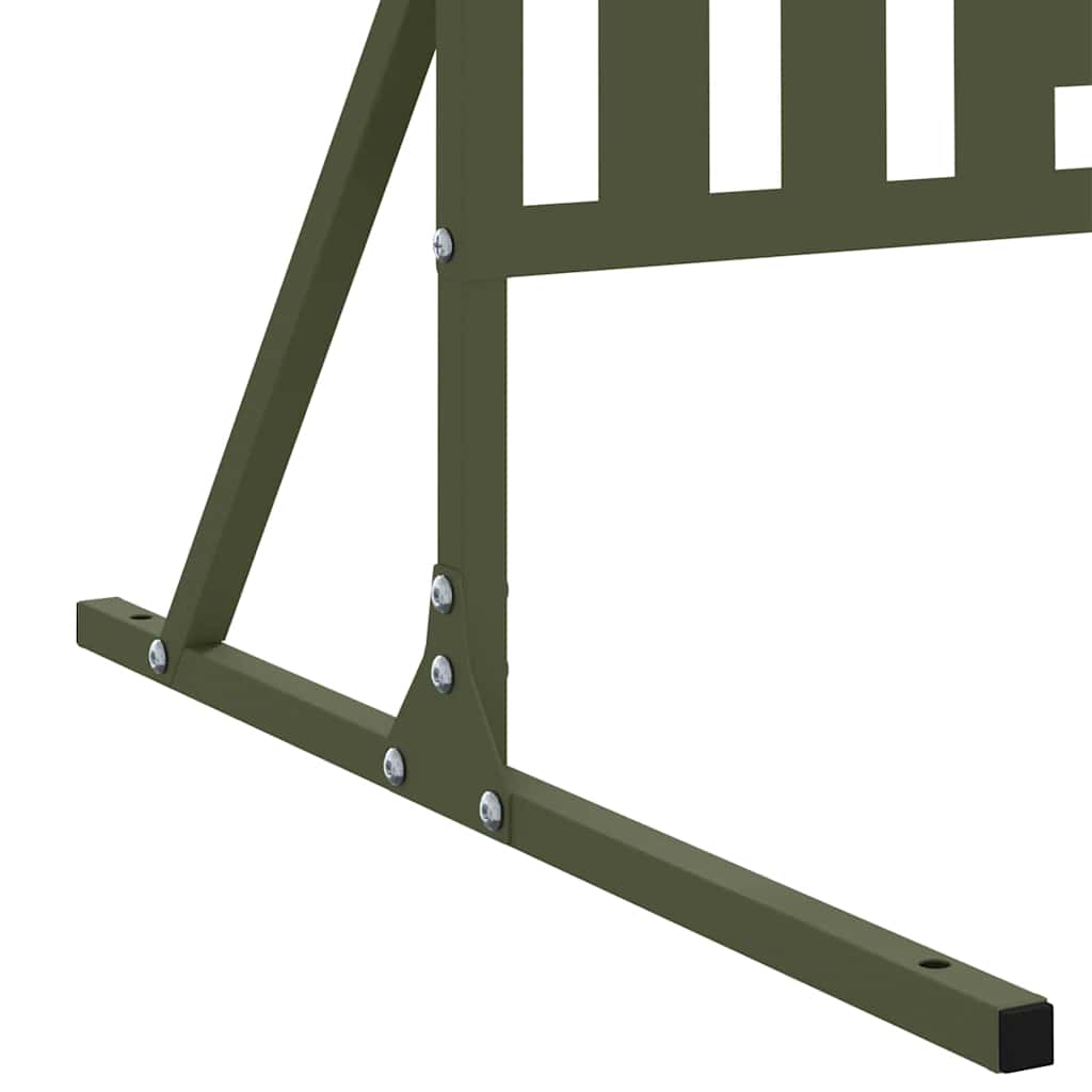 vidaXL Ekran prywatności Oliwkowy 100 x 50 x 180 cm Stal
