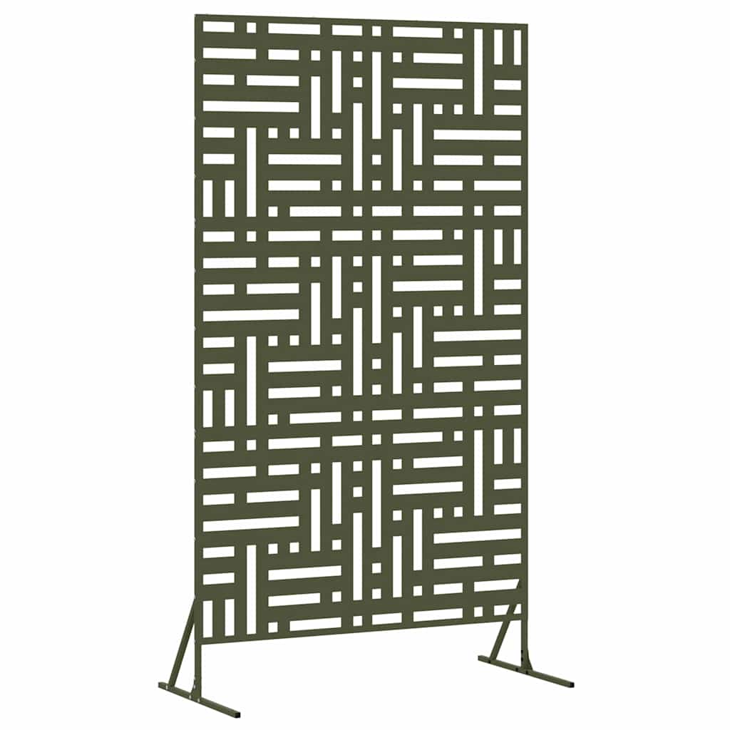 vidaXL Ekran prywatności Oliwkowy 100 x 50 x 180 cm Stal