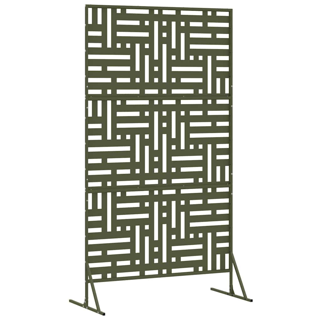 vidaXL Ekran prywatności Oliwkowy 100 x 50 x 180 cm Stal