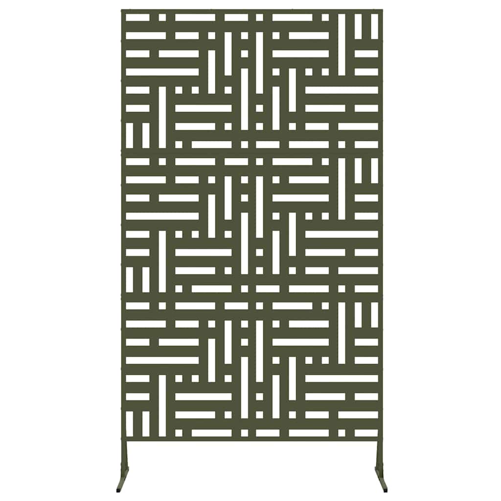vidaXL Ekran prywatności Oliwkowy 100 x 50 x 180 cm Stal