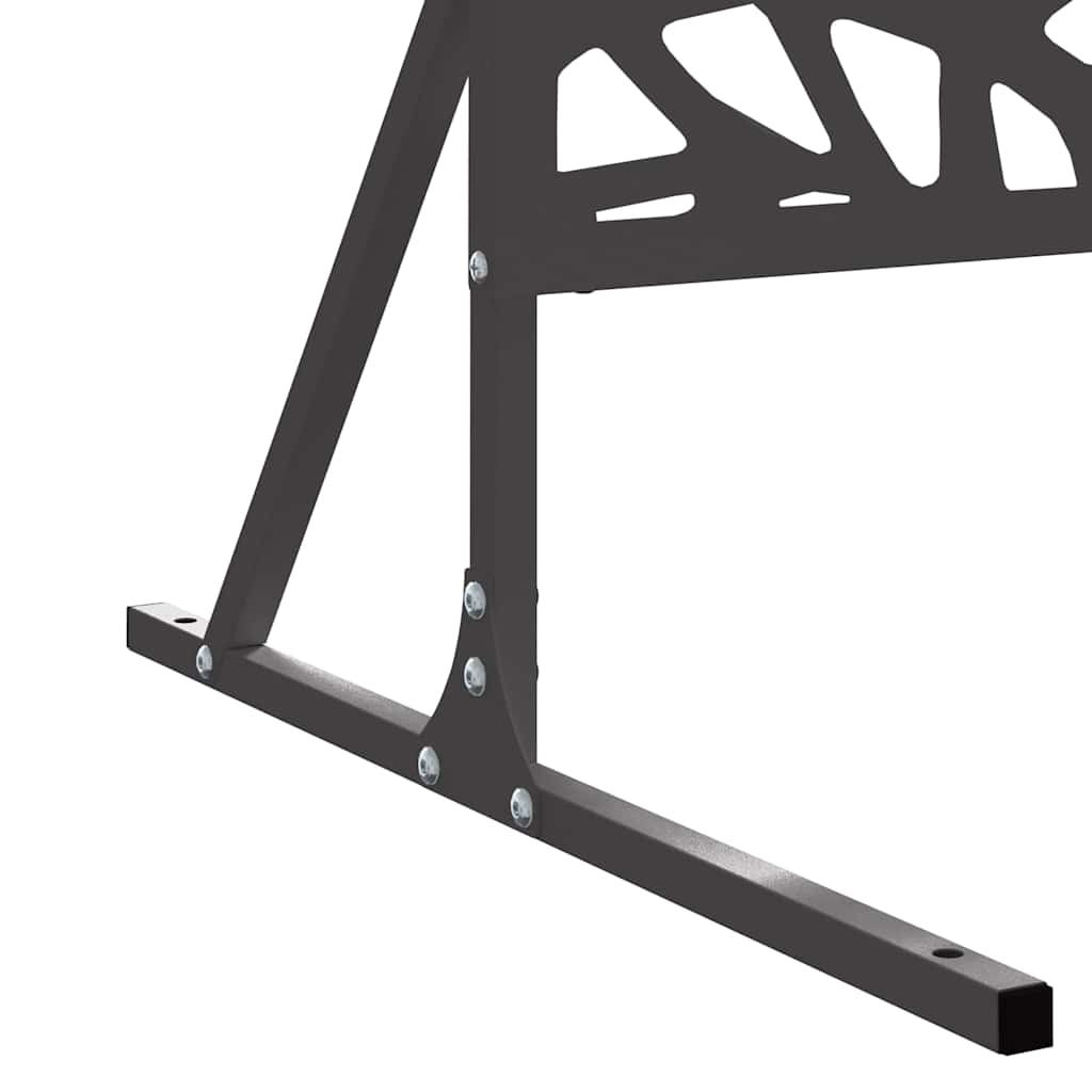 vidaXL Ekran prywatności Czarny 100 x 50 x 180 cm Stal
