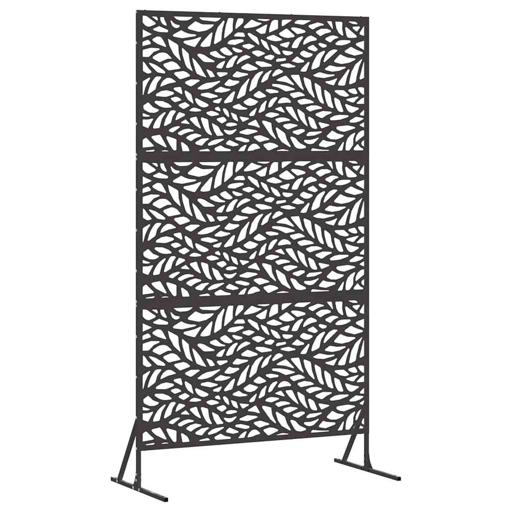 vidaXL Ekran prywatności Czarny 100 x 50 x 180 cm Stal