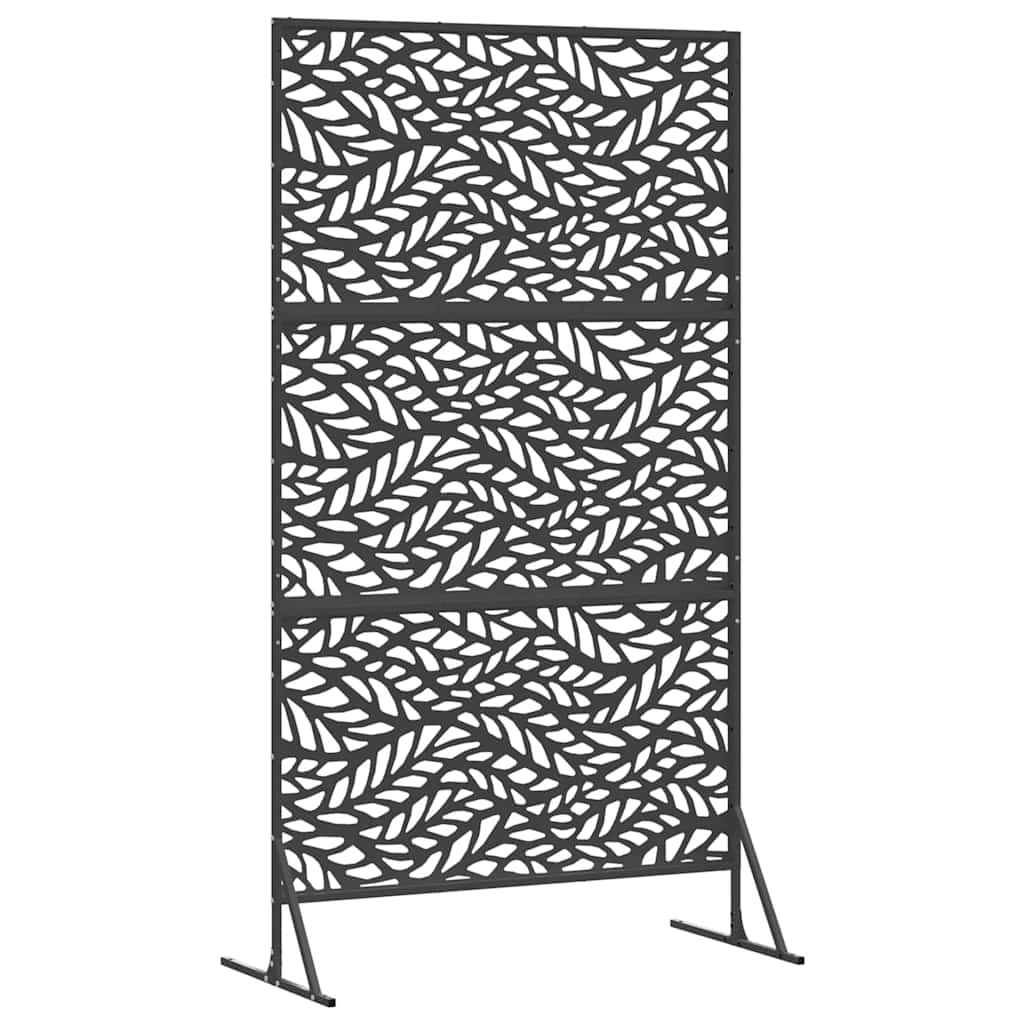 vidaXL Ekran prywatności Czarny 100 x 50 x 180 cm Stal