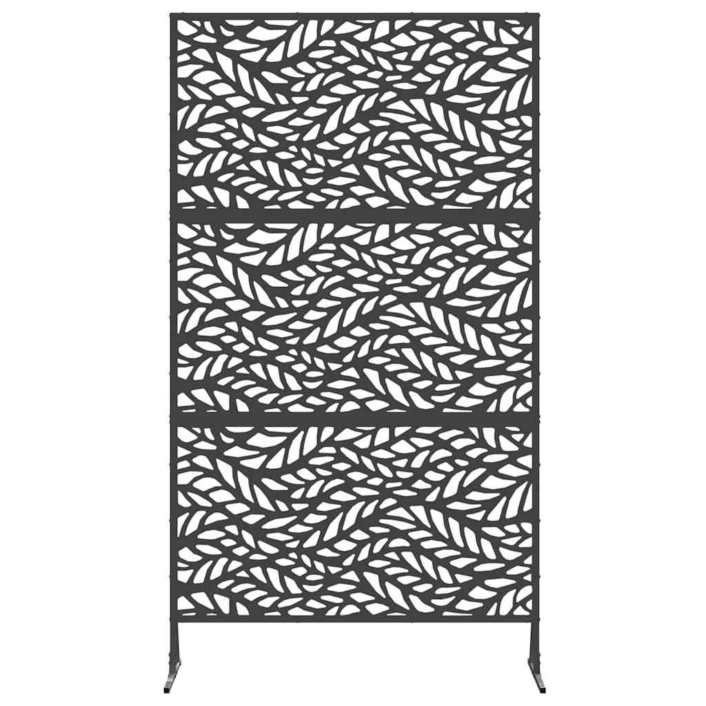 vidaXL Ekran prywatności Czarny 100 x 50 x 180 cm Stal