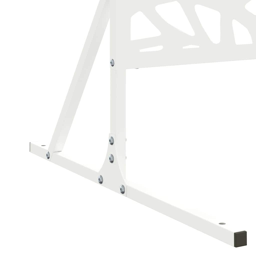 vidaXL Ekran prywatności 100 x 50 x 180 cm Stal Biały