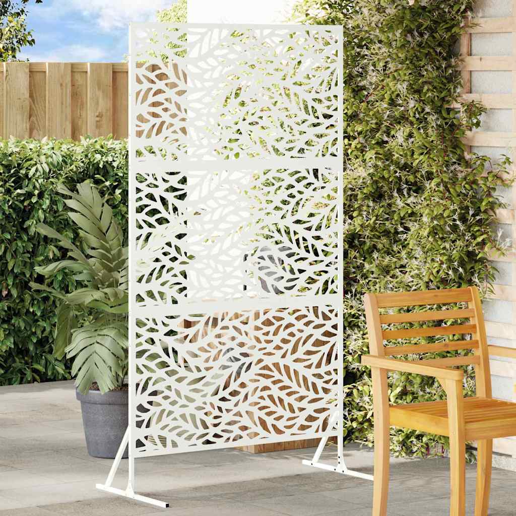vidaXL Ekran prywatności 100 x 50 x 180 cm Stal Biały