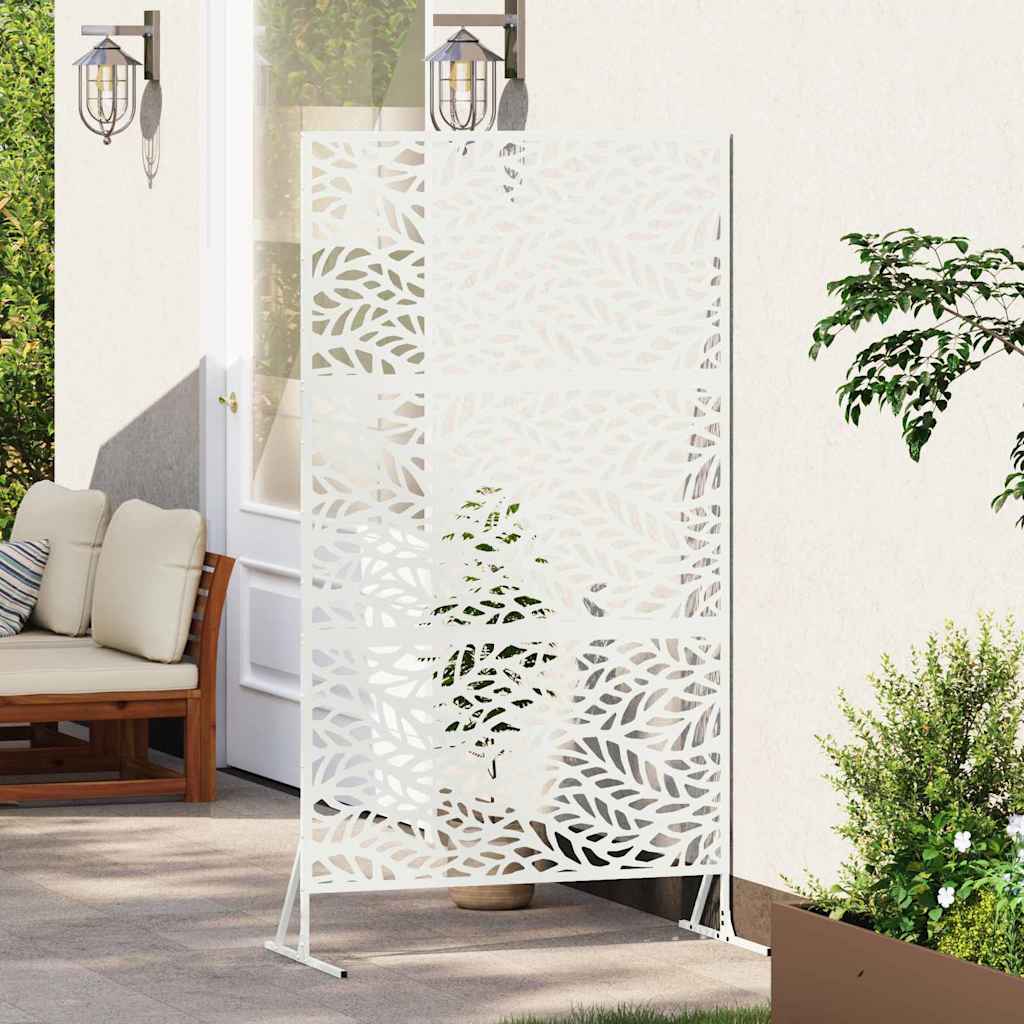 vidaXL Ekran prywatności 100 x 50 x 180 cm Stal Biały