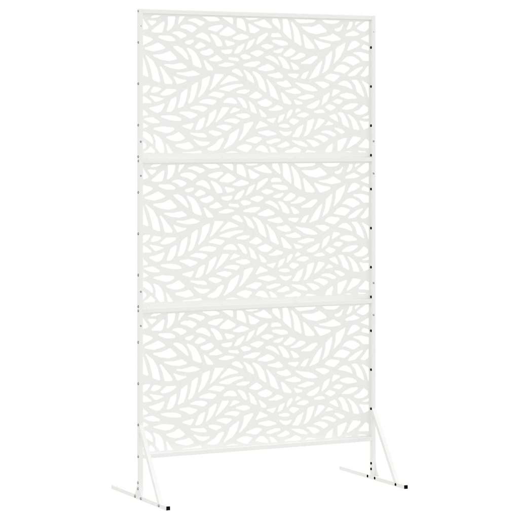 vidaXL Ekran prywatności 100 x 50 x 180 cm Stal Biały