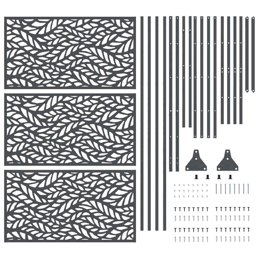 vidaXL Ekran prywatności Antracyt 100 x 50 x 180 cm Stal